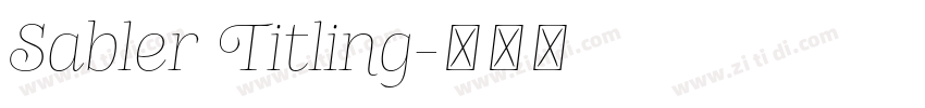Sabler Titling字体转换